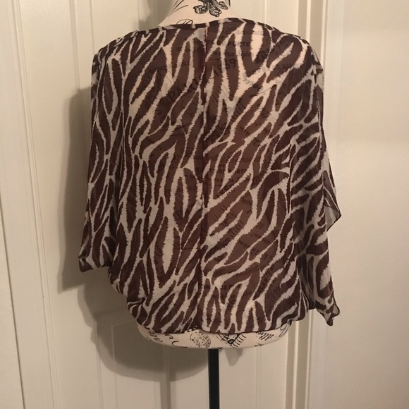 Beautiful sheer animal print top - Picture 3 of 4